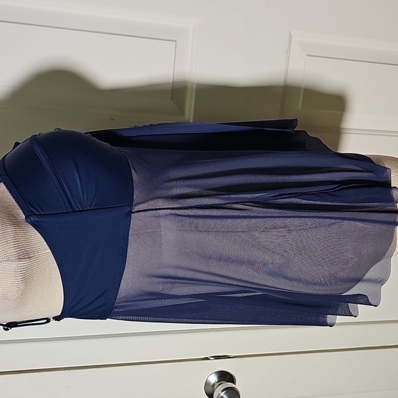 Elegant Navy Blue Women's Top( Bathing Suit) Nave Blue By JACKOLYN SMITH. SZ 14 - Picture 4 of 8